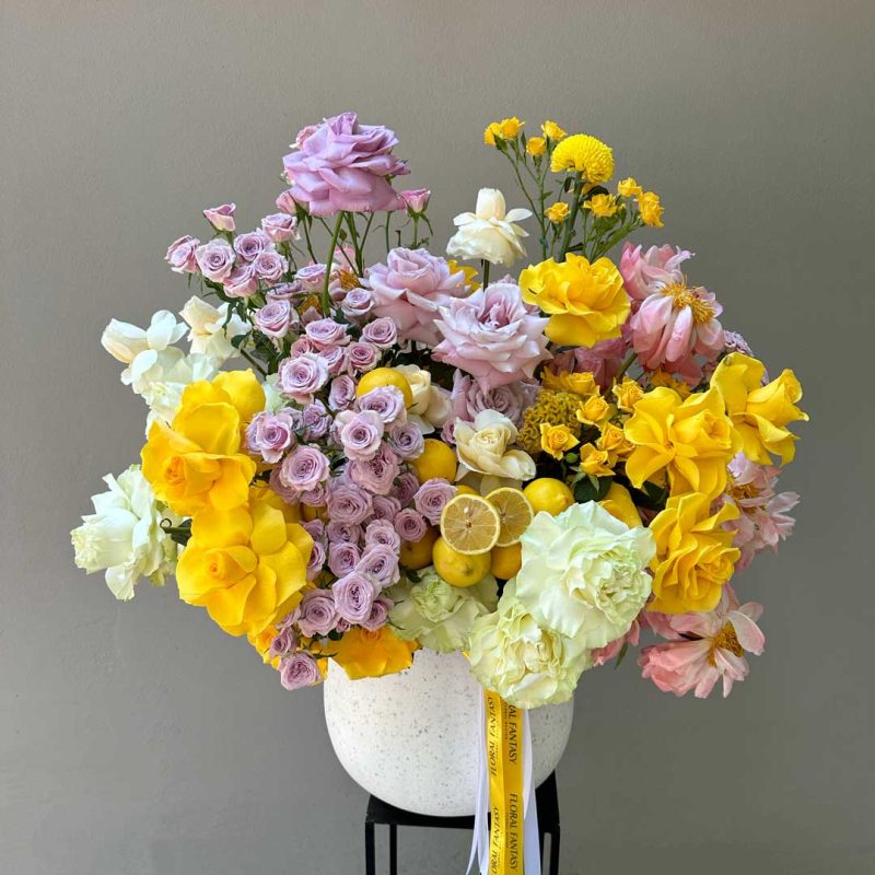 Fresh blooms and zesty lemons