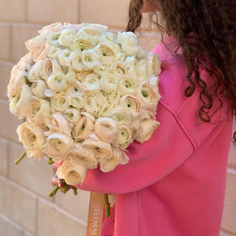 Elegant White Ranunculus